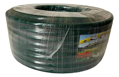 Manguera PVC Reforzada 3/4" con Malla Textil – Rollo 100 Metros, 8 Bar, Verde Oscuro