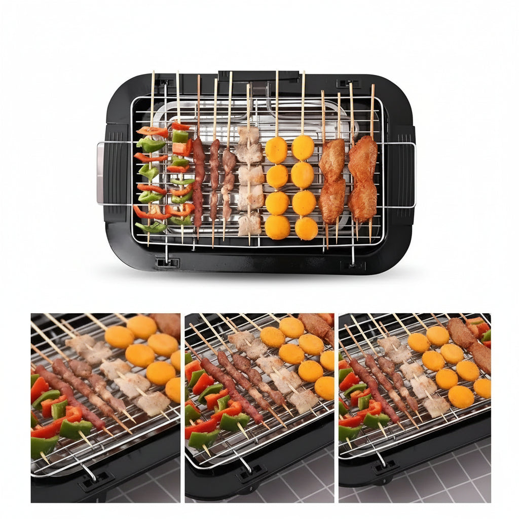 Parrilla Eléctrica 2000W Sin Humo | 5 Temperaturas | Desmontable