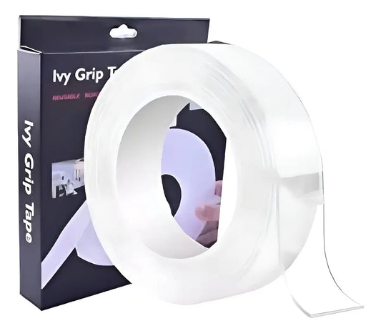 Cinta Doble Contacto Transparente Reutilizable 5 Metros – Grip Tape