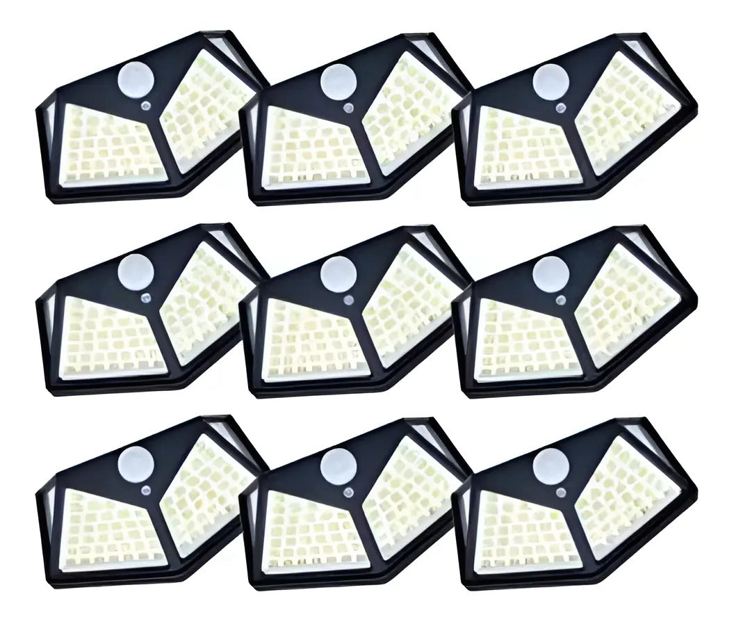 Pack 3 Focos Solares LED Exterior 100 LED con Sensor de Movimiento