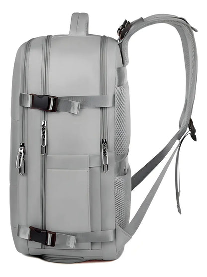 Mochila de Viaje Expandible 45L Impermeable Puerto USB Antirrobo