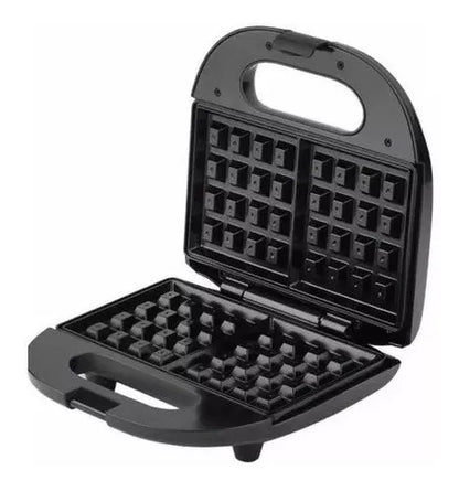 Wafflera Eléctrica Antiadherente 750W – Waffles y Sándwiches en Minutos