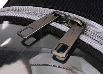 Mochila Transportadora Transparente para Mascotas – Ventilada, Negro