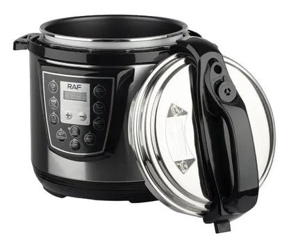 Olla a Presión Eléctrica 6L 1000W | Multifunción Digital RAF R-177 Plateada
