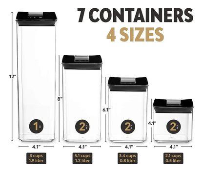 Set de Contenedores Herméticos para Alimentos 7 Piezas