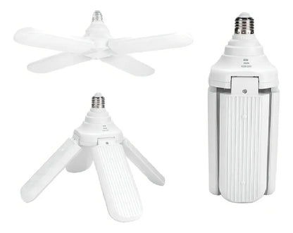 Ampolleta LED 4 Aspas Plegable 60W – Alto Brillo Blanco Frío E27 Eficiencia Clase A