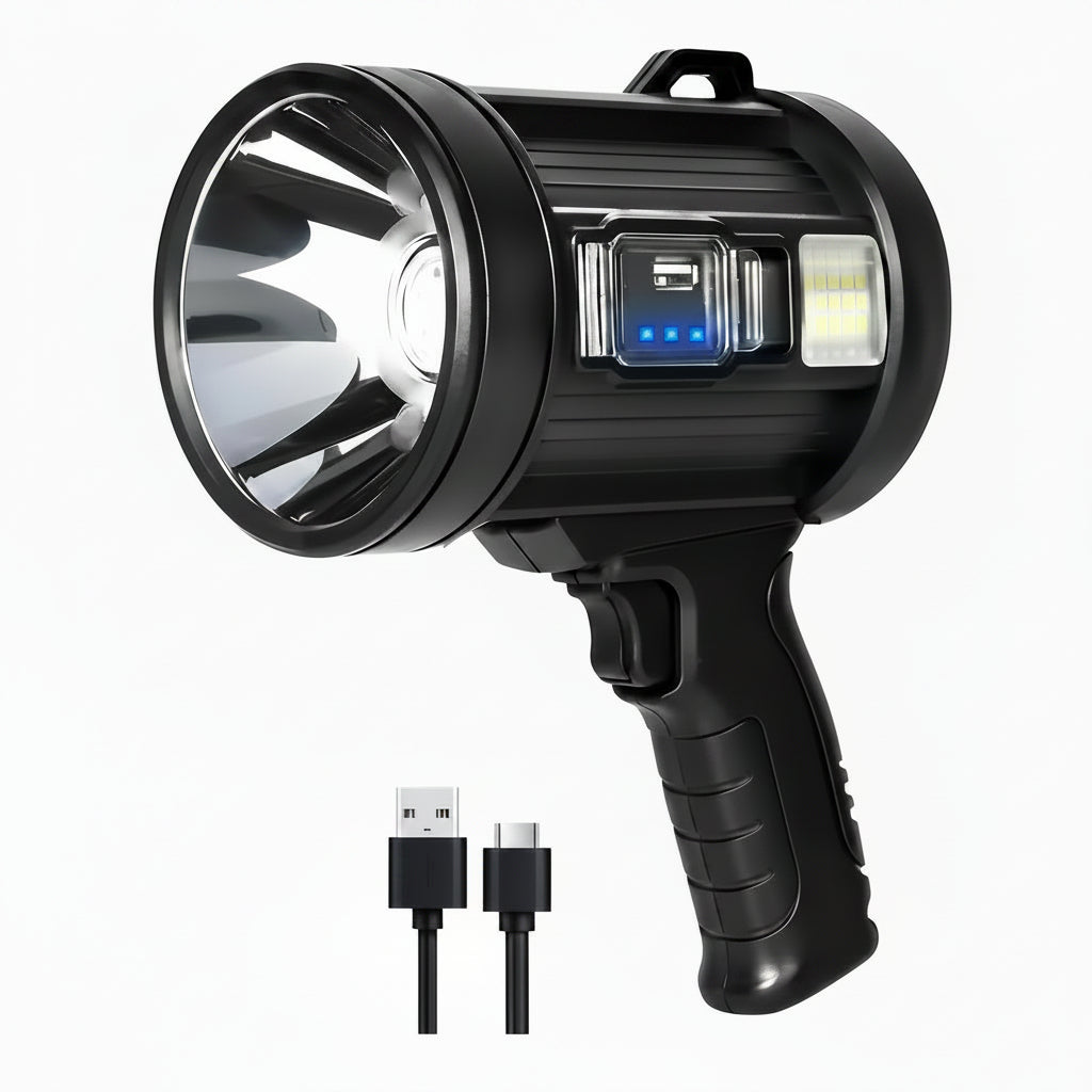 Linterna Táctica 90000 Lúmenes | LED Potente Resistente al Agua