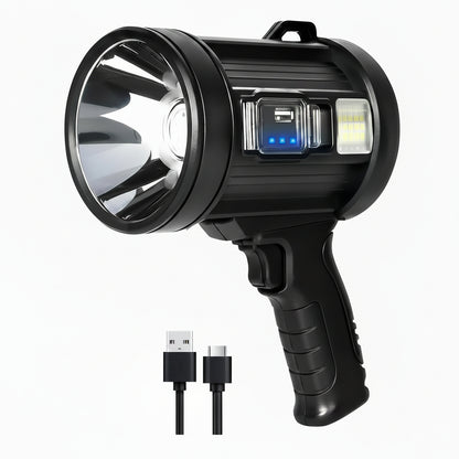 Linterna Táctica 90000 Lúmenes | LED Potente Resistente al Agua