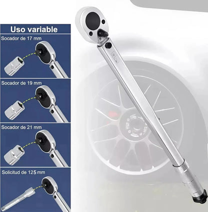 Torquímetro 1/2" 28-210 Nm Llave Dinamométrica Profesional 5 Piezas