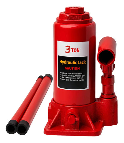 Gata Hidráulica Tipo Botella 3 Ton | Acero 32.5cm