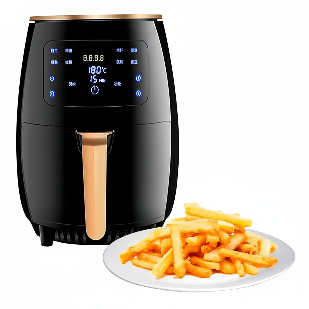 Freidora de Aire Digital 6L 2400W | Sin Aceite Silver Crest Negro