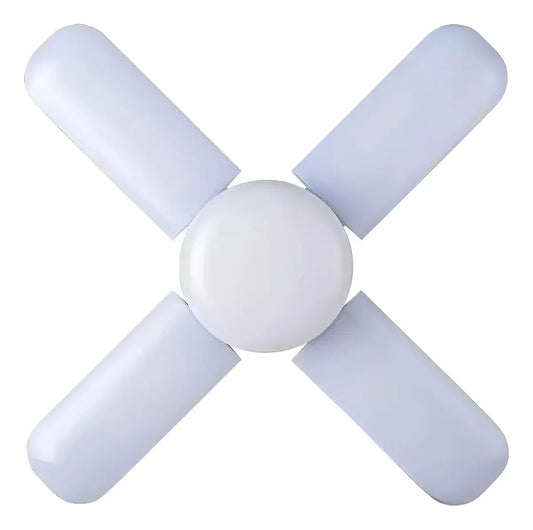 Ampolleta LED 4 Aspas Plegable 60W – Alto Brillo Blanco Frío E27 Eficiencia Clase A