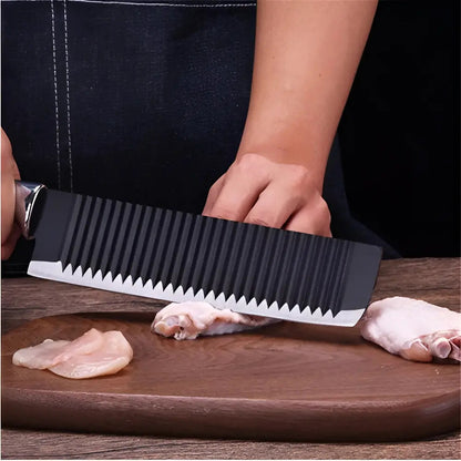 Set de 6 Cuchillos de Cocina en Acero Inoxidable con Mango Negro