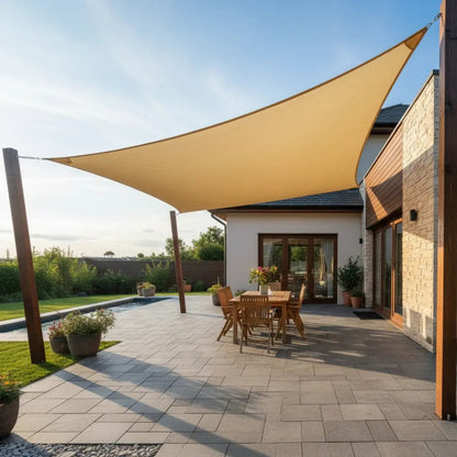 Toldo Vela Malla Raschell 2x5m Color Cafe Claro