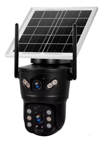 Cámara Solar Doble Lente 4G IP67 Visión Nocturna App ICSEE