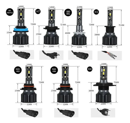 Pack x2 Ampolletas LED R16 Turbo Alta Luminosidad para Auto y Camión