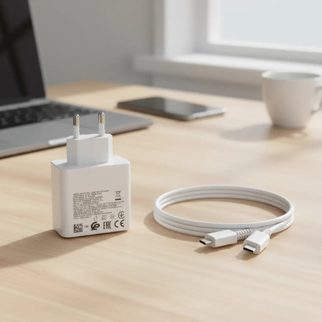 Cargador USB Tipo-C 120W Carga Rápida Eficiencia A++ Cable Incluido
