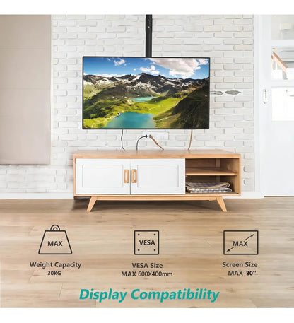 Soporte Tv Techo 65 Pulgadas Cielo Brazo Giratorio