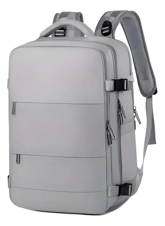 Mochila de Viaje Expandible 45L Impermeable Puerto USB Antirrobo