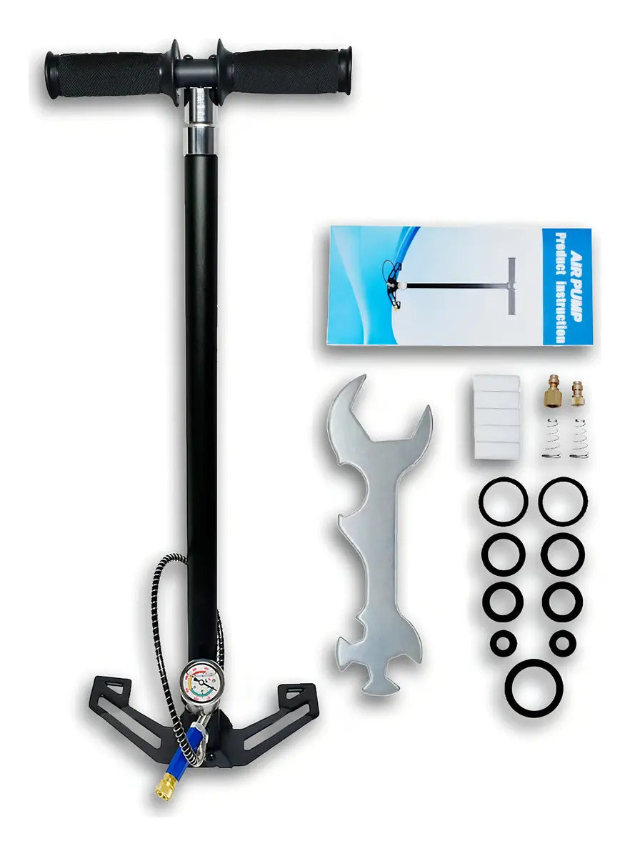 Bombín PCP de 4 Etapas con Manómetro para 4500 PSI
