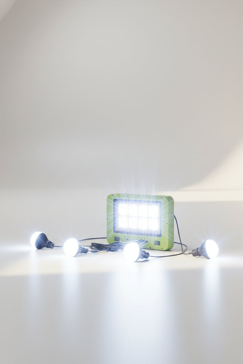 Lámpara Solar de Emergencia | 3 LED | Batería 7200mAh | Carga USB