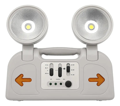 Luz de Emergencia LED Doble Cabezal | Recargable Automática 220V