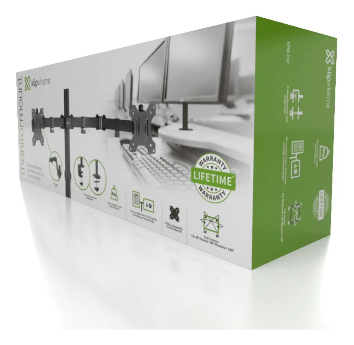 Soporte Doble Monitor 13–32" Articulado KPM-310 | Giro 360°