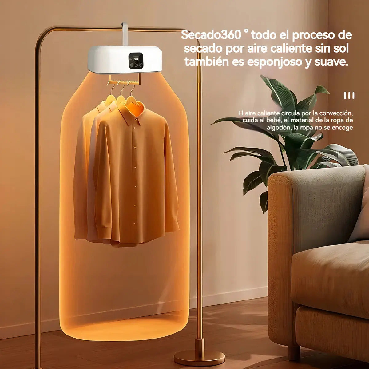 Secadora Portátil 400W LED UV Ropa y Calzado Plegable