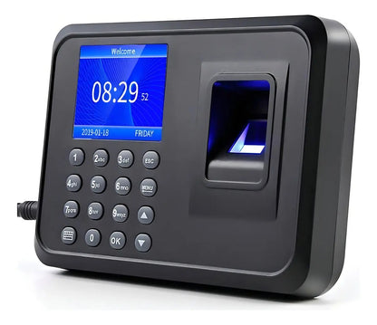 Reloj Control de Asistencia con Huella Digital y Pantalla LCD