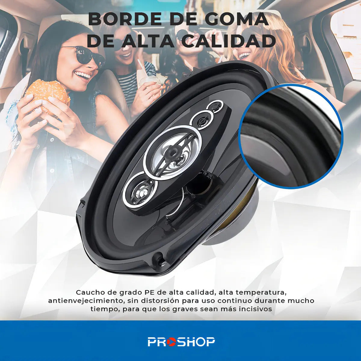 Parlantes para Auto 6x9" 800W | Pcinener TS-6972 | Sonido HIFI