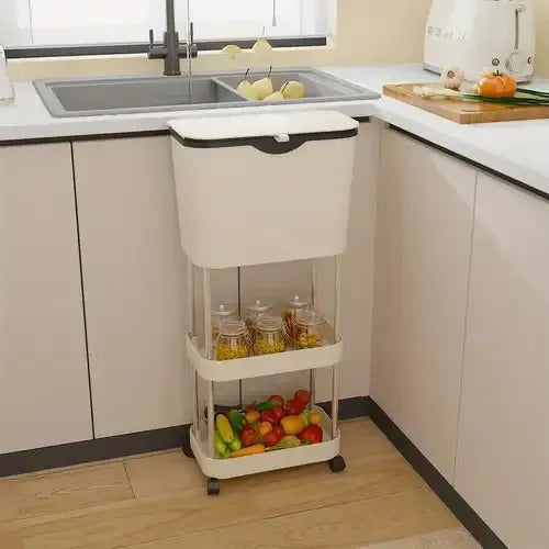 Estante Organizador Vertical con Tacho – Almacenaje Multifunción