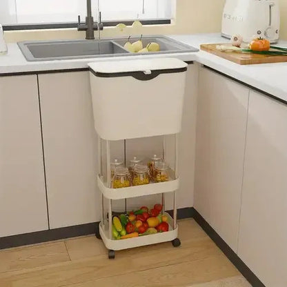 Estante Organizador Vertical con Tacho – Almacenaje Multifunción