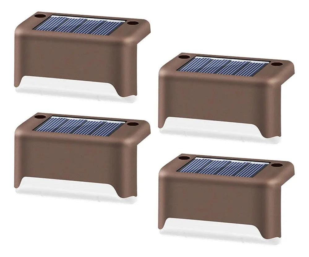 Luces Solares para Escalones x4 | LED Luz Blanca | Exterior IP65