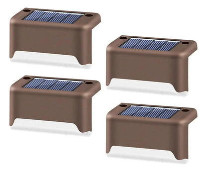 Luces Solares para Escalones x4 | LED Luz Blanca | Exterior IP65