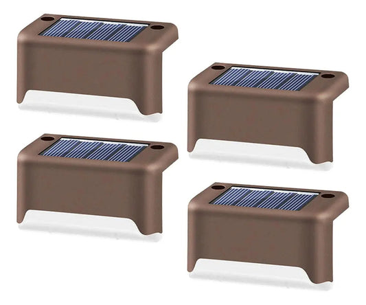 Luces Solares para Escalones x4 | LED Luz Blanca | Exterior IP65