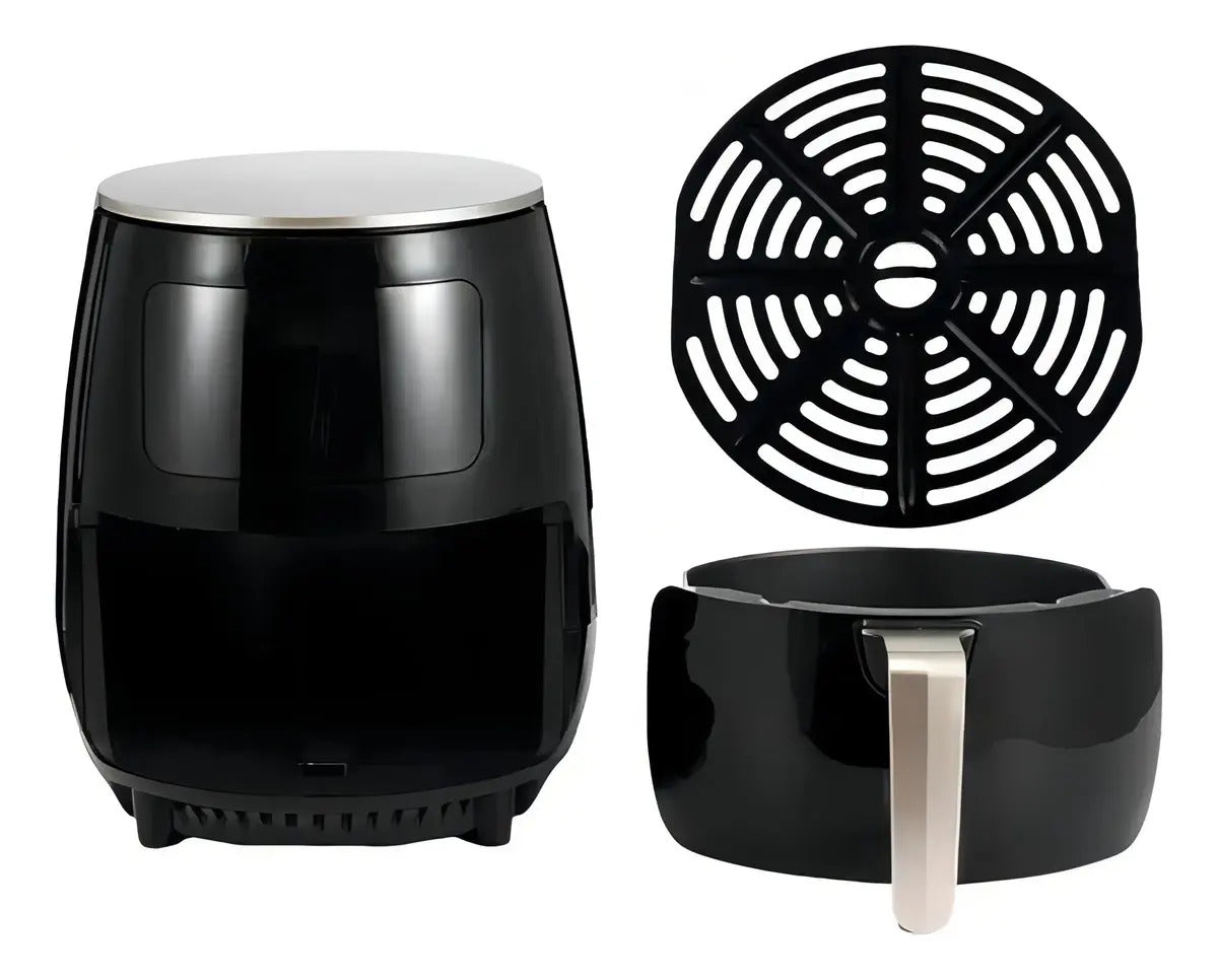 Freidora de Aire Digital 6L 2400W | Sin Aceite Silver Crest Negro