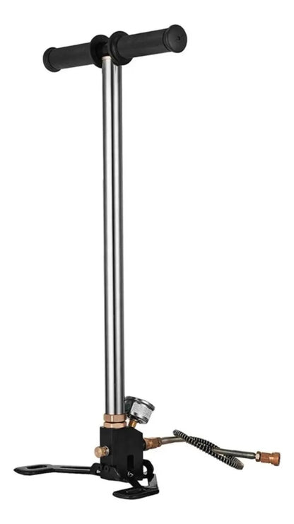 Inflador Pie PCP 6000 Psi 3 Etapas Rifle Manómetro Acero Portátil