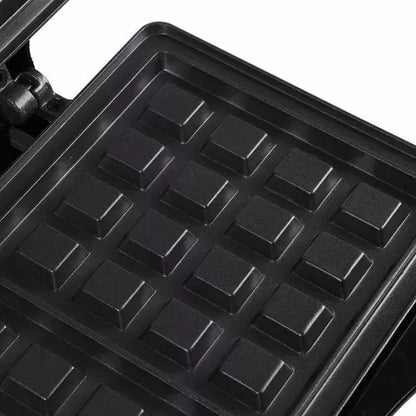 Wafflera Eléctrica Antiadherente 750W – Waffles y Sándwiches en Minutos