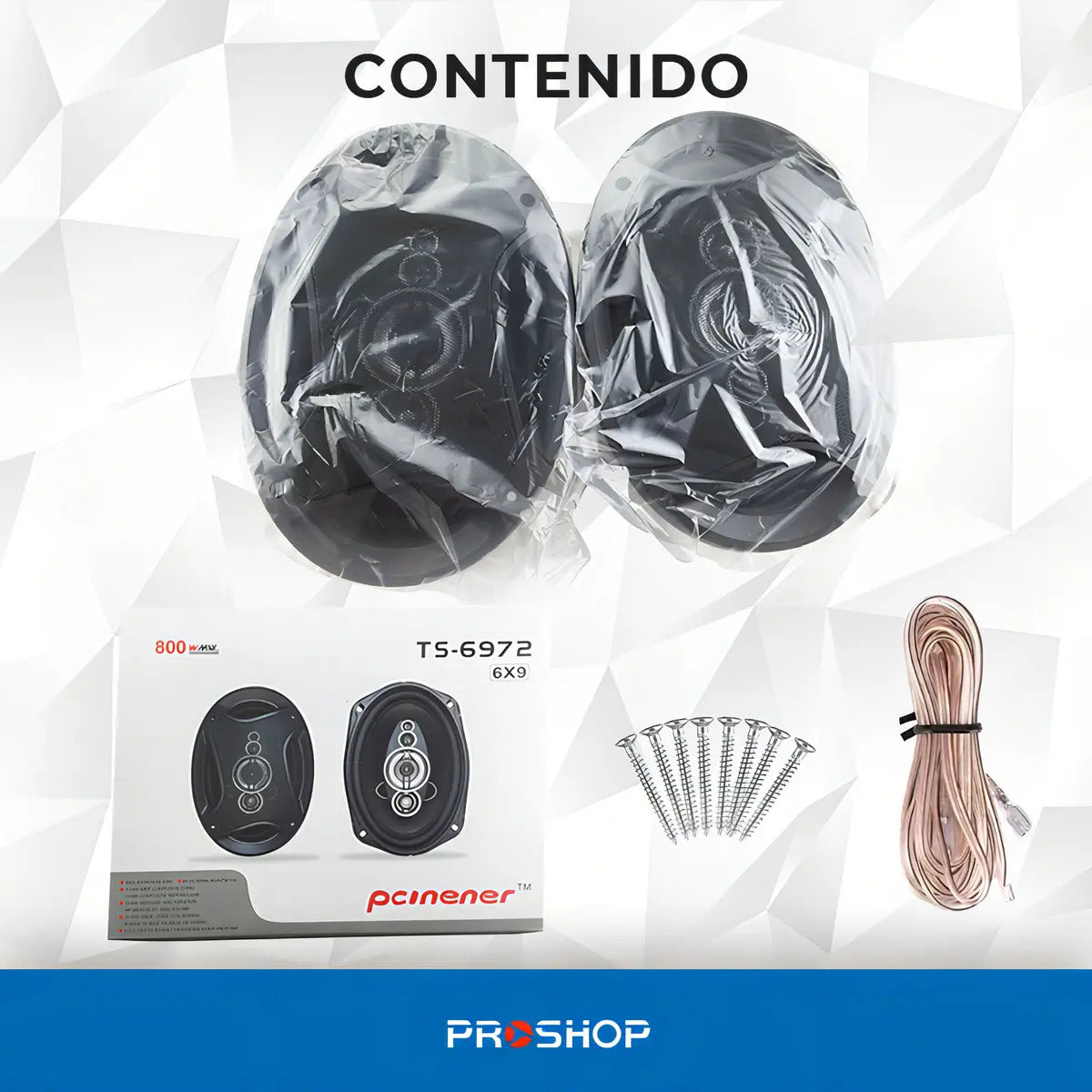 Parlantes para Auto 6x9" 800W | Pcinener TS-6972 | Sonido HIFI