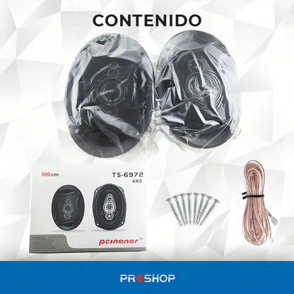 Parlantes para Auto 6x9" 800W | Pcinener TS-6972 | Sonido HIFI