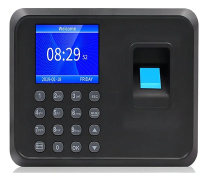 Reloj Control de Asistencia con Huella Digital y Pantalla LCD