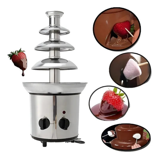 Fuente de Chocolate Fondue 4 Niveles – Acero Inoxidable