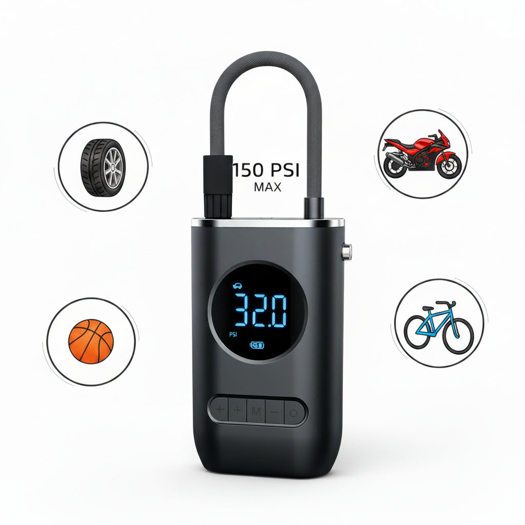 Mini Compresor Eléctrico Portátil 50W Type-C Linterna