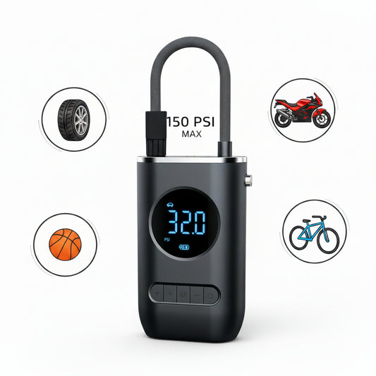 Mini Compresor Eléctrico Portátil 50W Type-C Linterna