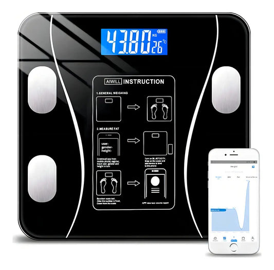 Báscula Digital Bluetooth 180kg App Android iOS