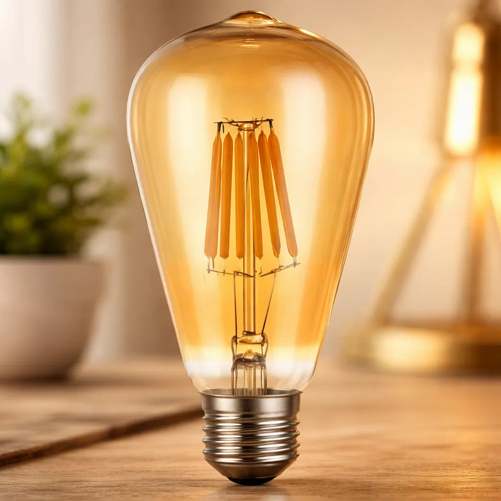 Pack 10 Ampolletas LED 4W Filamento Edison Retro Vintage E27