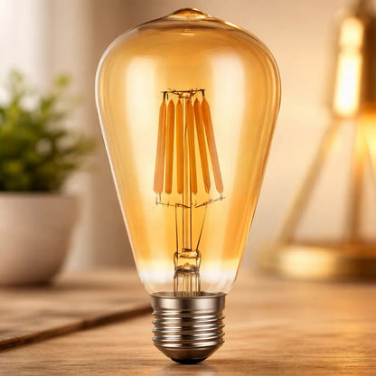 Pack 10 Ampolletas LED 4W Filamento Edison Retro Vintage E27