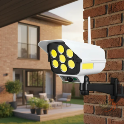 Foco Cámara de Seguridad Falsa Led Solar sensor Movimiento