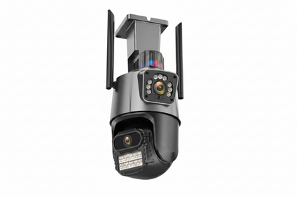 Cámara Dual IP WiFi Exterior Interior con Alarma Baliza y PTZ IP66 4MP