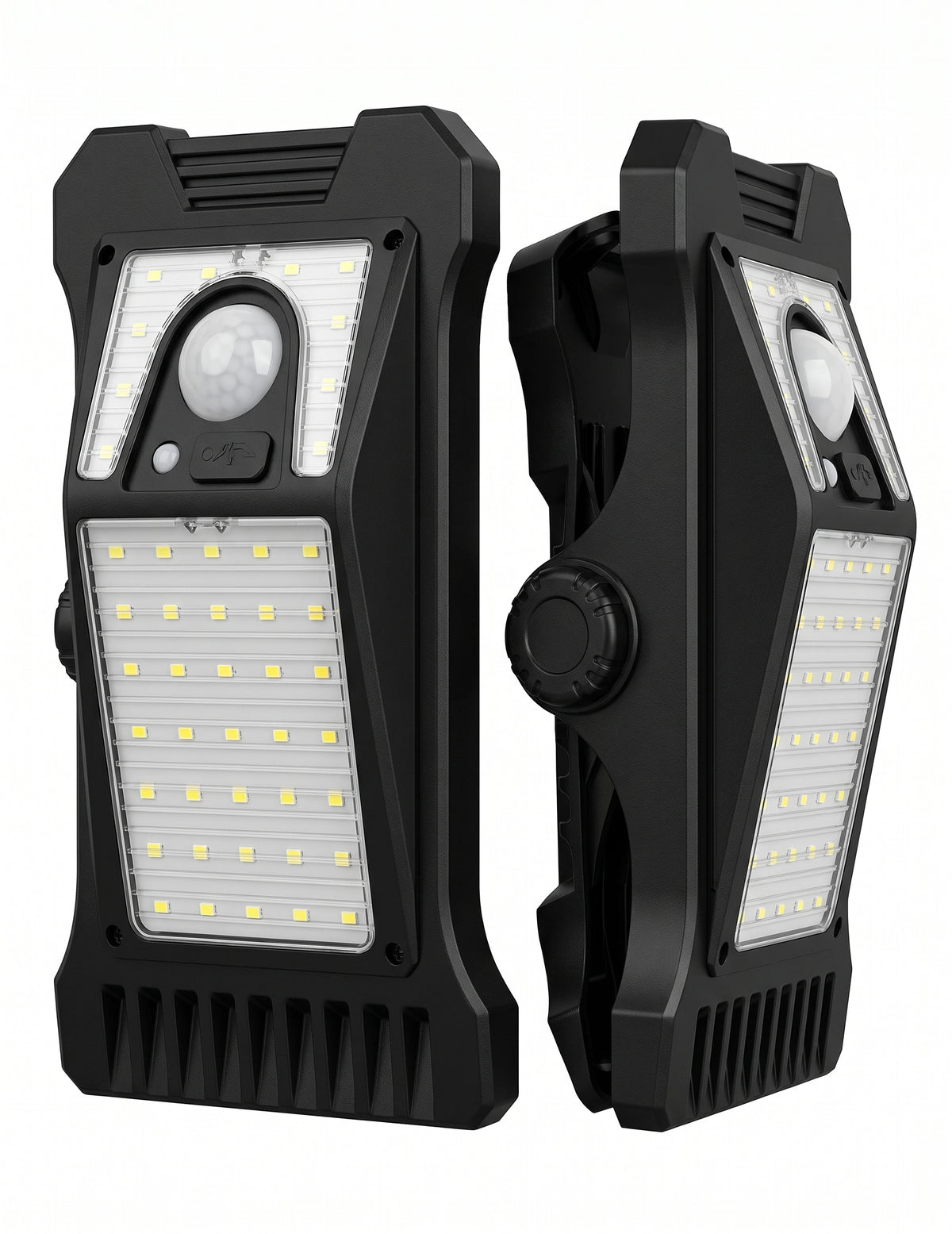 Pack 2 Focos Solares LED con Sensor de Movimiento y Soporte Pinza
